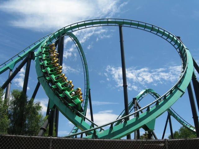 Six Flags Magic Mountain Amusement Park in Los Angeles