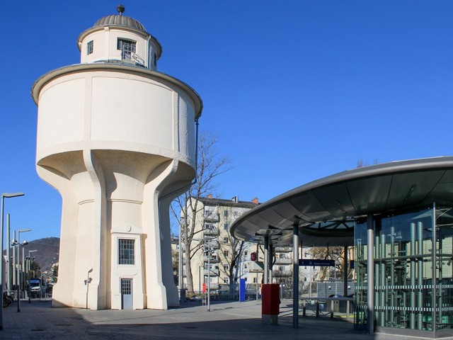 Water tower of the main station Graz Eggenberg